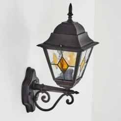 Luminaires Rustiques-hofstein Applique murale d'extérieur Chatelain Cuivre, Noir, 1 lumière