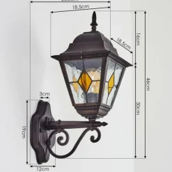Luminaires Rustiques-hofstein Applique murale d'extérieur Chatelain Cuivre, Noir, 1 lumière