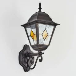 Luminaires Rustiques-hofstein Applique murale d'extérieur Chatelain Cuivre, Noir, 1 lumière