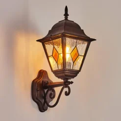 Luminaires Rustiques-hofstein Applique murale d'extérieur Chatelain Cuivre, Noir, 1 lumière