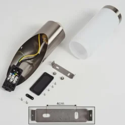 hofstein Applique murale d'extérieur Sessa Nickel mat, 1 lumière