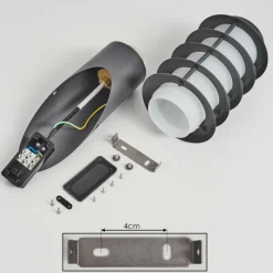 hofstein Applique murale d'extérieur Tunes Anthracite, 1 lumière