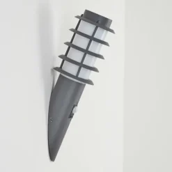 hofstein Applique murale d'extérieur Tunes Anthracite, 1 lumière, Détecteur de mouvement