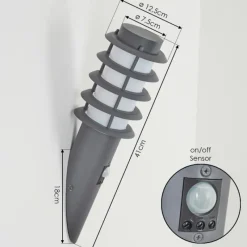 hofstein Applique murale d'extérieur Tunes Anthracite, 1 lumière, Détecteur de mouvement