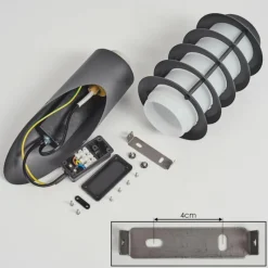 hofstein Applique murale d'extérieur Tunes Anthracite, 1 lumière, Détecteur de mouvement