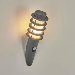 hofstein Applique murale d'extérieur Tunes Anthracite, 1 lumière, Détecteur de mouvement