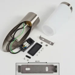 hofstein Applique murale d'extérieur Sessa Nickel mat, 1 lumière, Détecteur de mouvement