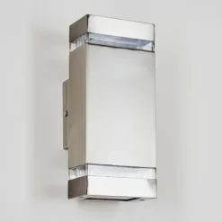 hofstein Applique murale d'extérieur Edevik Nickel mat, 2 lumières