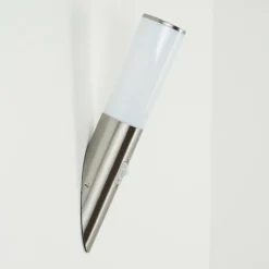 hofstein Applique murale d'extérieur Caserta Nickel mat, 1 lumière, Détecteur de mouvement