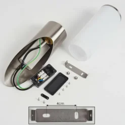 hofstein Applique murale d'extérieur Caserta Nickel mat, 1 lumière, Détecteur de mouvement