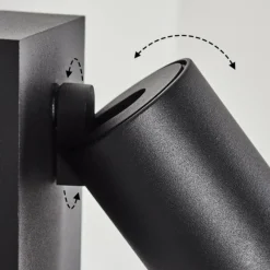 hofstein Applique murale d'extérieur Hakamken Noir, 1 lumière, Détecteur de mouvement