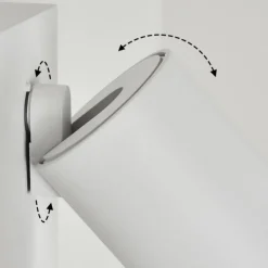 hofstein Applique murale d'extérieur Hakamken Blanc, 2 lumières, Détecteur de mouvement