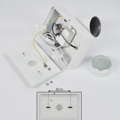 hofstein Applique murale d'extérieur Hakamken Blanc, 1 lumière, Détecteur de mouvement