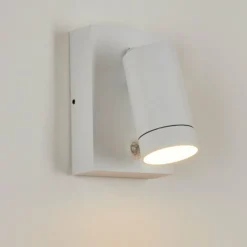 hofstein Applique murale d'extérieur Hakamken Blanc, 1 lumière, Détecteur de mouvement