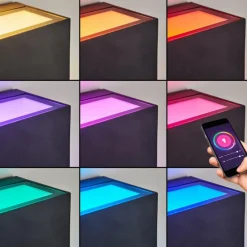 hofstein Applique murale d'extérieur Spidern LED Anthracite, 1 lumière, Changeur de couleurs