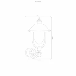 Luminaires LCD Applique murale d'extérieur LCD Nabburg LED Noir, Argenté, 1 lumière