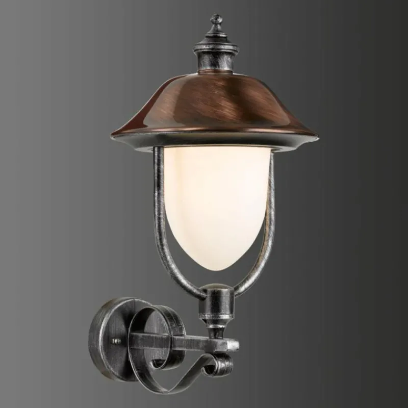 Luminaires LCD Applique murale d'extérieur LCD Nabburg LED Cuivre, Noir, 1 lumière