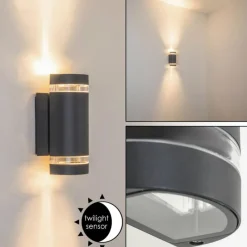 hofstein Applique murale d'extérieur Inglewood Anthracite, 2 lumières