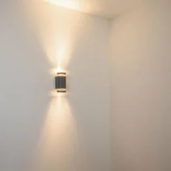 hofstein Applique murale d'extérieur Inglewood Anthracite, 2 lumières