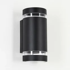 hofstein Applique murale d'extérieur Inglewood Noir, 2 lumières