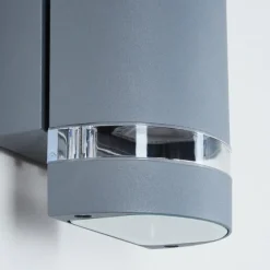 hofstein Applique murale d'extérieur Inglewood Argenté, 2 lumières