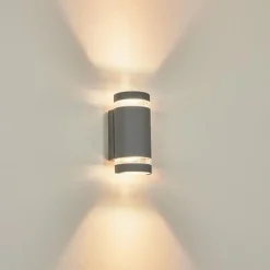 hofstein Applique murale d'extérieur Inglewood Argenté, 2 lumières