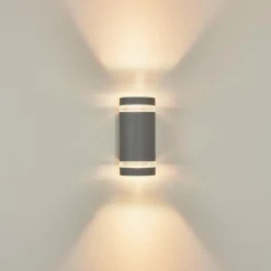 hofstein Applique murale d'extérieur Inglewood Argenté, 2 lumières