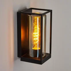 Suspension Verre Fumé-hofstein Applique murale d'extérieur Palanga Noir, 1 lumière