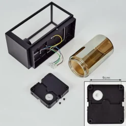 Suspension Verre Fumé-hofstein Applique murale d'extérieur Palanga Noir, 1 lumière