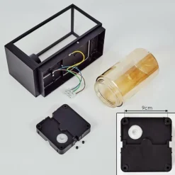 Lampes Vintages & Rétros-hofstein Applique murale d'extérieur Palanga Noir, 1 lumière