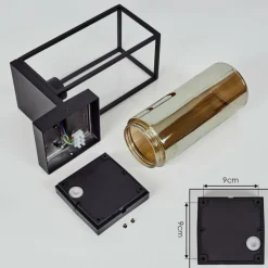 Suspension Verre Fumé-hofstein Applique murale d'extérieur Palanga Noir, 1 lumière