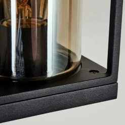 Suspension Verre Fumé-hofstein Applique murale d'extérieur Palanga Noir, 1 lumière