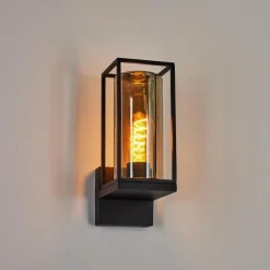 Suspension Verre Fumé-hofstein Applique murale d'extérieur Palanga Noir, 1 lumière