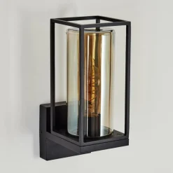 Suspension Verre Fumé-hofstein Applique murale d'extérieur Palanga Noir, 1 lumière