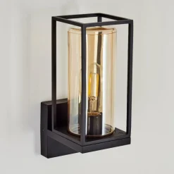 Lampes Vintages & Rétros-hofstein Applique murale d'extérieur Palanga Noir, 1 lumière