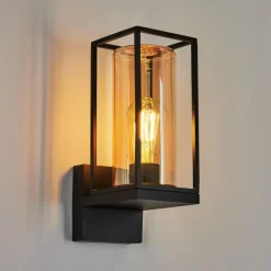 Lampes Vintages & Rétros-hofstein Applique murale d'extérieur Palanga Noir, 1 lumière