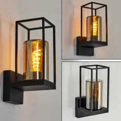 Suspension Verre Fumé-hofstein Applique murale d'extérieur Palanga Noir, 1 lumière