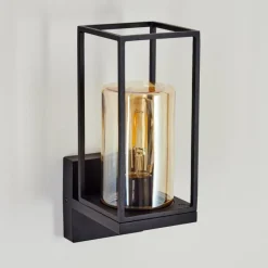 Lampes Vintages & Rétros-hofstein Applique murale d'extérieur Palanga Noir, 1 lumière