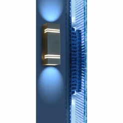 Luminaires Lutec Applique murale d'extérieur Lutec STIRPES LED Acier inoxydable, 2 lumières