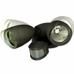 Luminaires Lutec Applique murale d'extérieur Lutec SHRIMP LED Noir, 2 lumières, Détecteur de mouvement