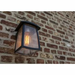 Luminaires Lutec Applique murale d'extérieur Lutec KELSEY Noir, 1 lumière