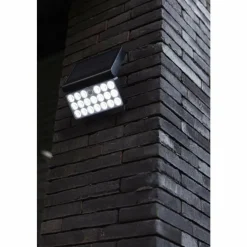 Luminaires Lutec Applique murale d'extérieur Lutec TUDA LED Noir, 1 lumière, Détecteur de mouvement