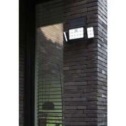 Luminaires Lutec Applique murale d'extérieur Lutec TUDA LED Noir, 1 lumière, Détecteur de mouvement