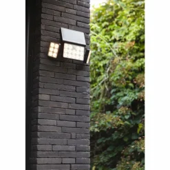 Luminaires Lutec Applique murale d'extérieur Lutec TUDA LED Noir, 1 lumière, Détecteur de mouvement