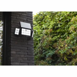 Luminaires Lutec Applique murale d'extérieur Lutec TUDA LED Noir, 1 lumière, Détecteur de mouvement