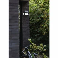 Luminaires Lutec Applique murale d'extérieur Lutec TUDA LED Noir, 1 lumière, Détecteur de mouvement