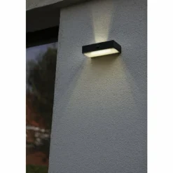 Luminaires Lutec Applique murale d'extérieur Lutec FADI LED Noir, 1 lumière, Détecteur de mouvement