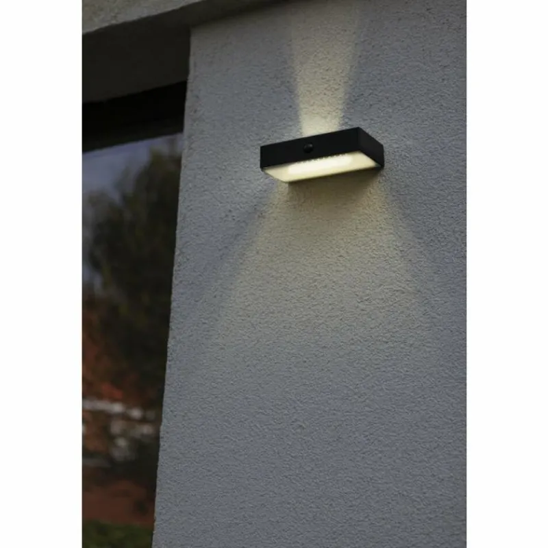 Luminaires Lutec Applique murale d'extérieur Lutec FADI LED Noir, 1 lumière, Détecteur de mouvement