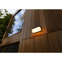 Luminaires Lutec Applique murale d'extérieur Lutec FRAN LED Noir, 1 lumière, Détecteur de mouvement