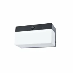 Luminaires Lutec Applique murale d'extérieur Lutec FRAN LED Noir, 1 lumière, Détecteur de mouvement